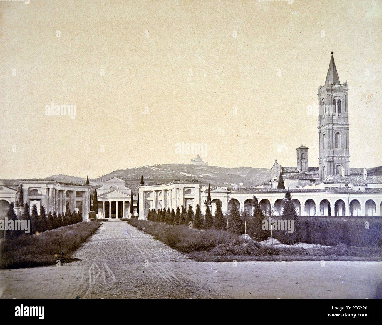 [Bolonia] Cimiterio comunale [Chiesa de San Girolamo alla Certosa]. Foto Stock