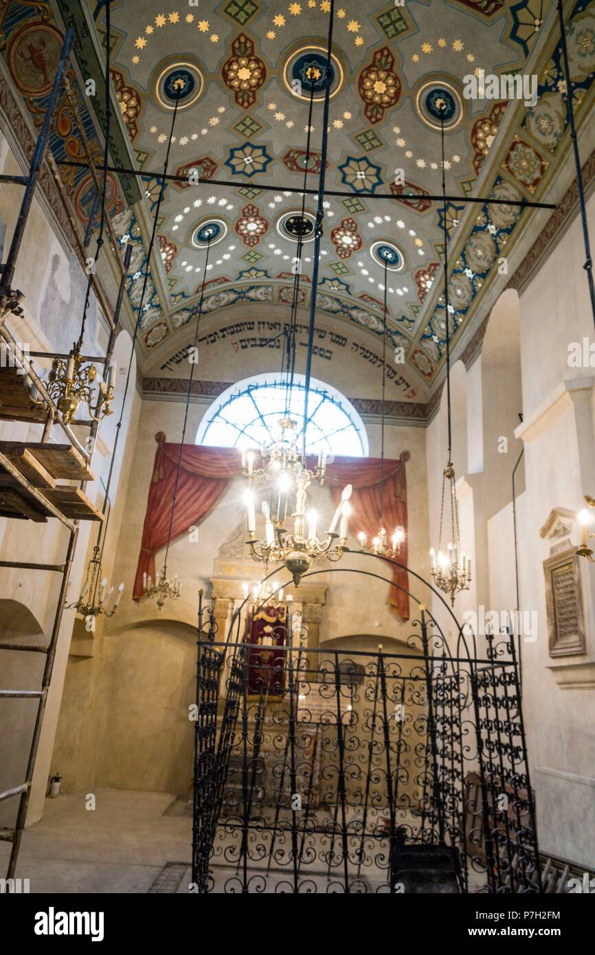 Sinagoga Remuh, siglo XVI,núcleo de medievale Kazimierz, Centro Histórico de los judíos ,Cracovia,Polonia, Europa orientale. Foto Stock