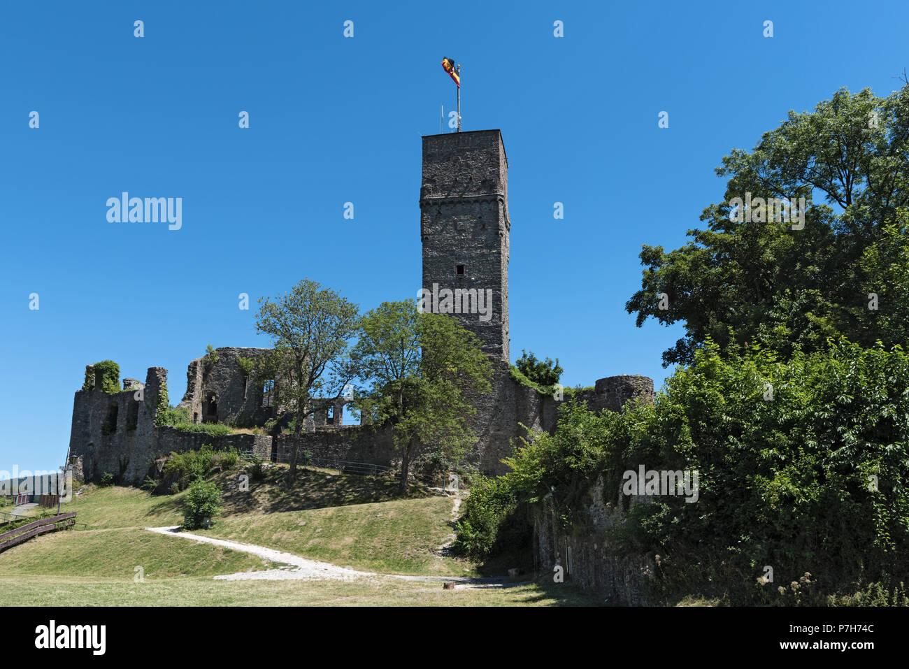 Rovina del castello Konigstein nel Taunus, vista interna, Germania Foto Stock