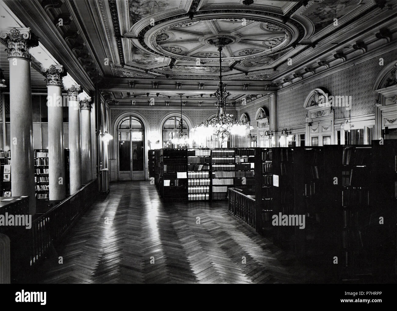 22. Bibliothèque du BIE en 1937 le BIE déménage au Palais Wilson(276 Ph. Foto Stock
