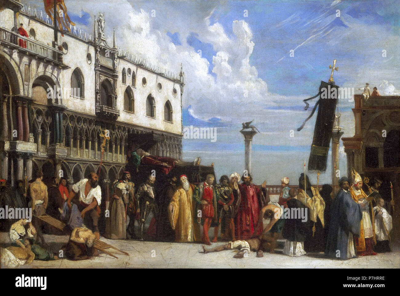 Hesse Alexandre - Honneurs Funebres Rendu Au Titien Mort un Venise Pendant La Peste De 1576 1 Foto Stock