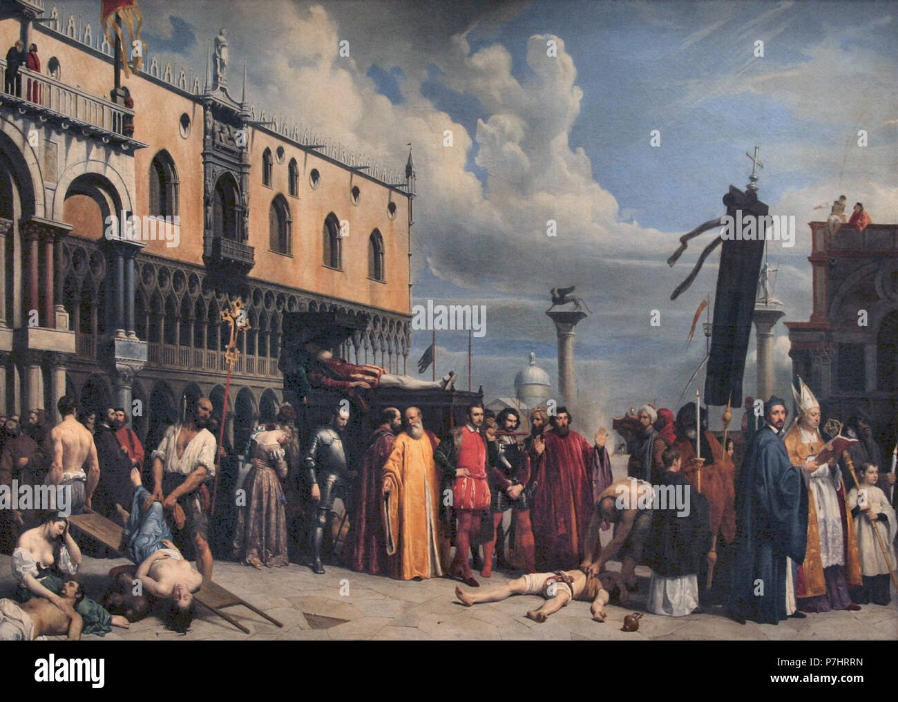 Hesse Alexandre - Honneurs Funebres Rendu Au Titien Mort un Venise Pendant La Peste De 1576 2 Foto Stock