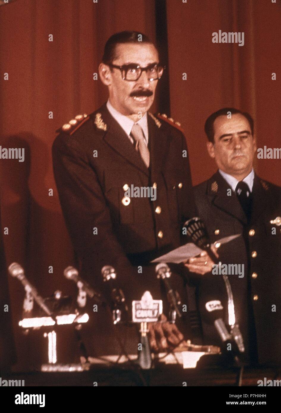 JORGE RAFAEL VIDELA (1925) EX-MILITAR Y DICTADOR argentino. Foto Stock