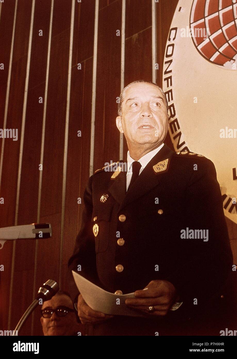 FRANCISCO MORALES BERMUDEZ (1921) POLITICO Y MILITAR PERUANO - Presidente de Perù. Foto Stock