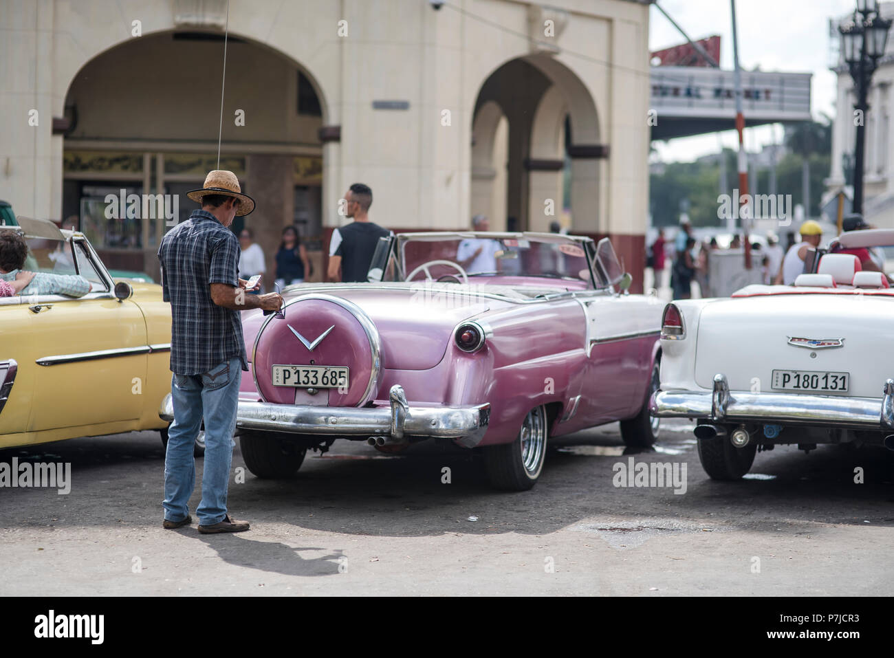 Scene dal centro di l'Avana centrale, Cuba. Foto Stock