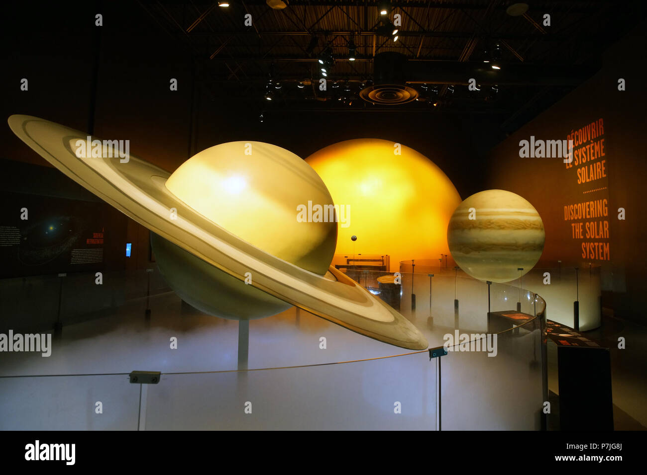 Laval, Canada, Gennaio 22, 2018. Visualizzazione statica del nostro sistema solare al Cosmodome in Laval, Québec.Credit:Mario Beauregard/Alamy Live News Foto Stock