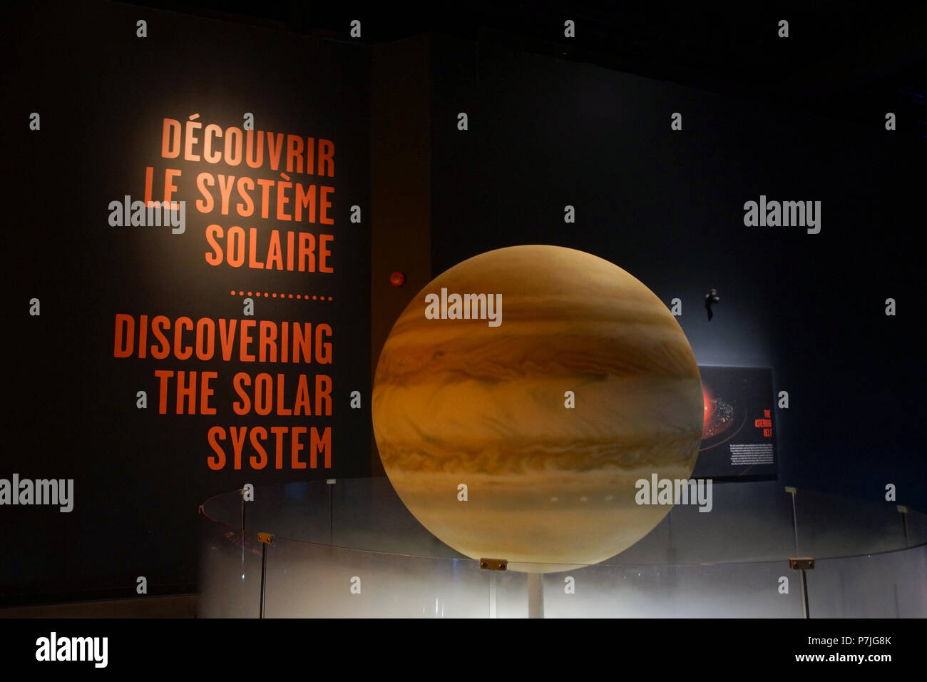 Laval, Canada, Gennaio 22, 2018. Visualizzazione statica di Giove al Cosmodome in Laval, Québec.Credit:Mario Beauregard/Alamy Live News Foto Stock