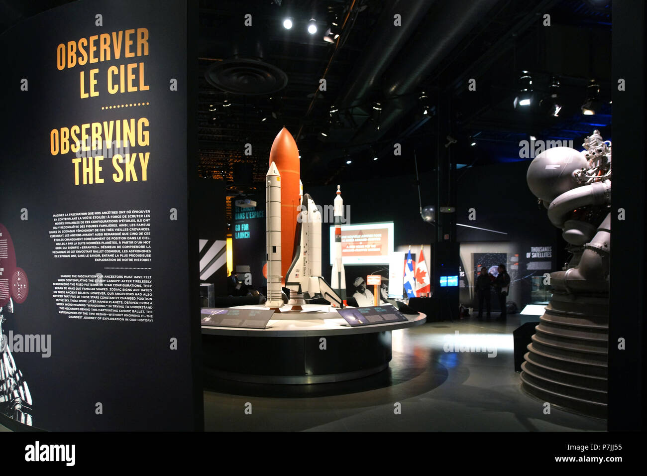 Laval, Canada, Gennaio 22, 2018. Visualizzazione statica di razzi al Cosmodome in Laval, Quebec. Credit:Mario Beauregard/Alamy Live News Foto Stock