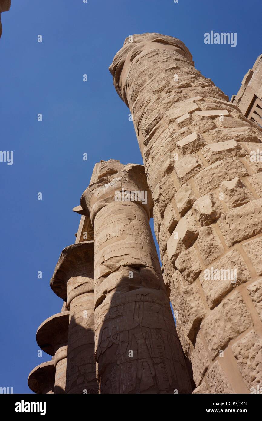 Templo de Karnak. Foto Stock
