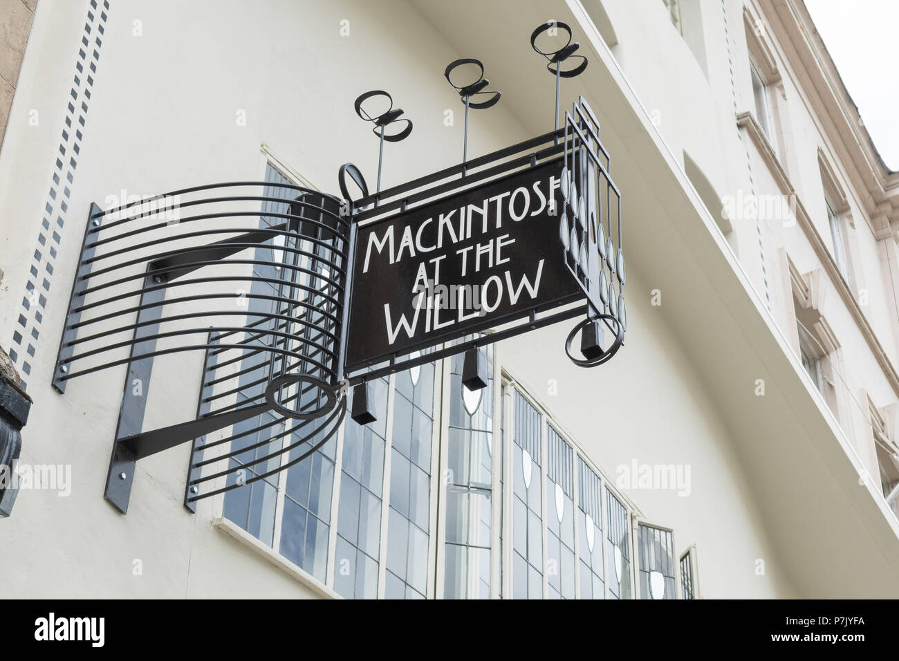 Mackintosh a Willow, sale da tè 217 Sauchiehall Street, Glasgow, Scotland, Regno Unito Foto Stock