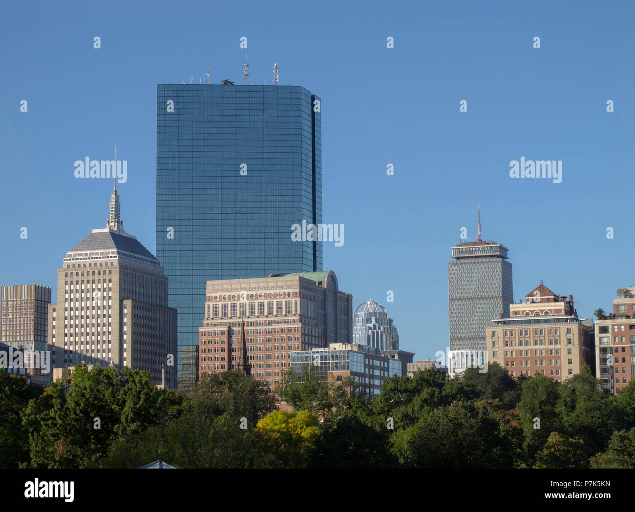 Boston's Back Bay skyline Foto Stock