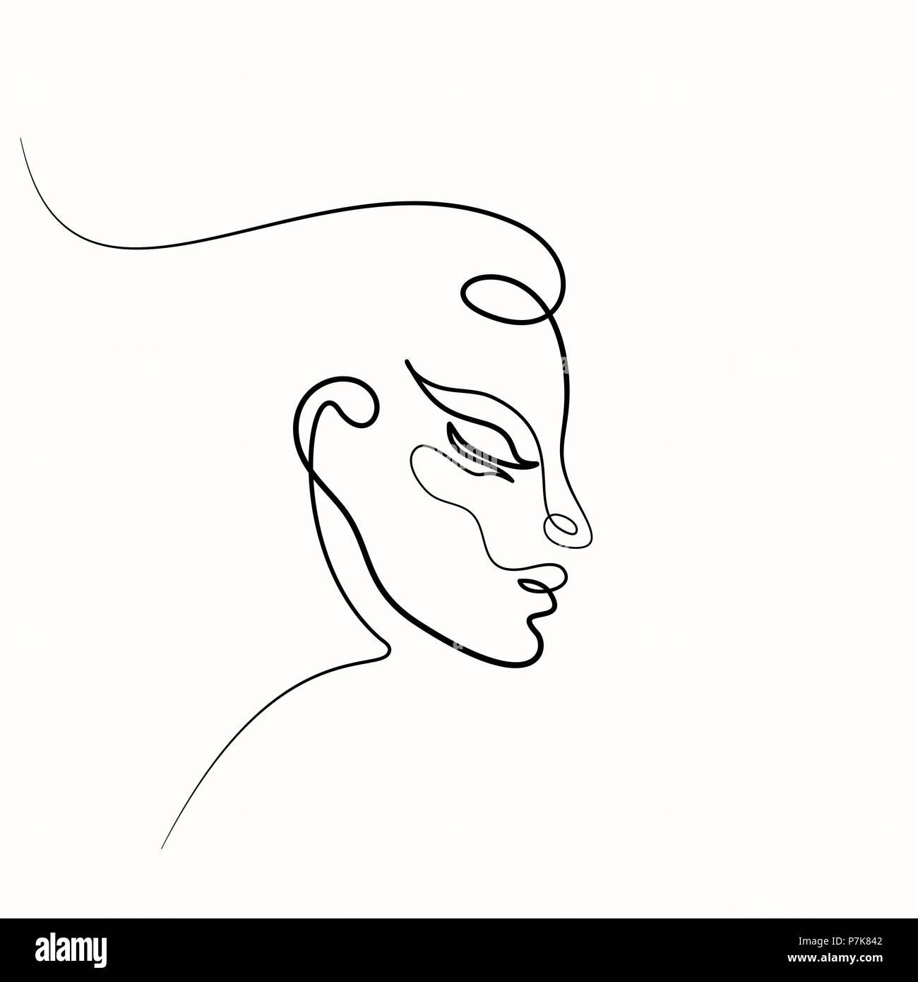 Abstract donna faccia Illustrazione Vettoriale