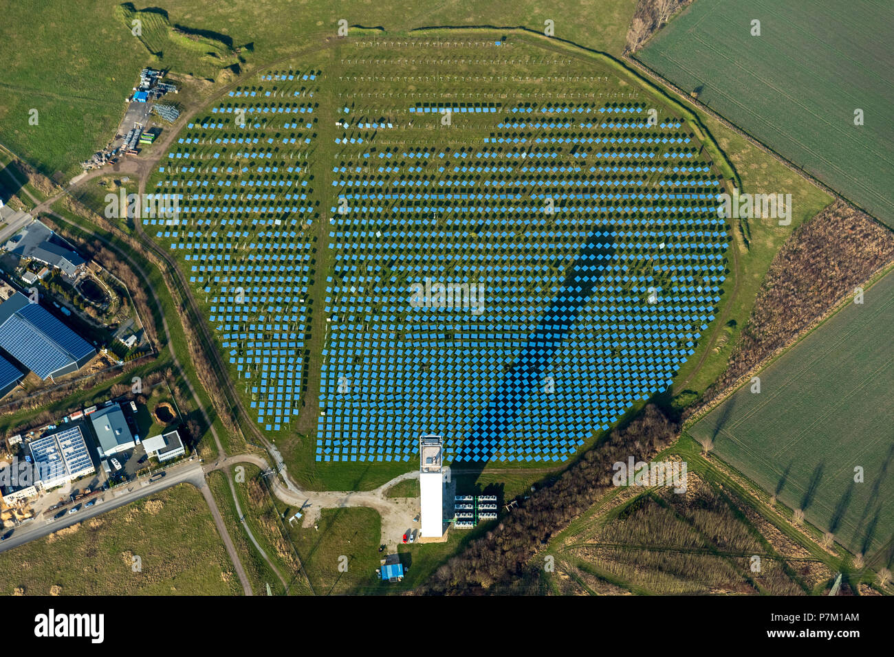 Jülich experimental Solar Power Plant, Jülich-Zülpich Börde Foto Stock