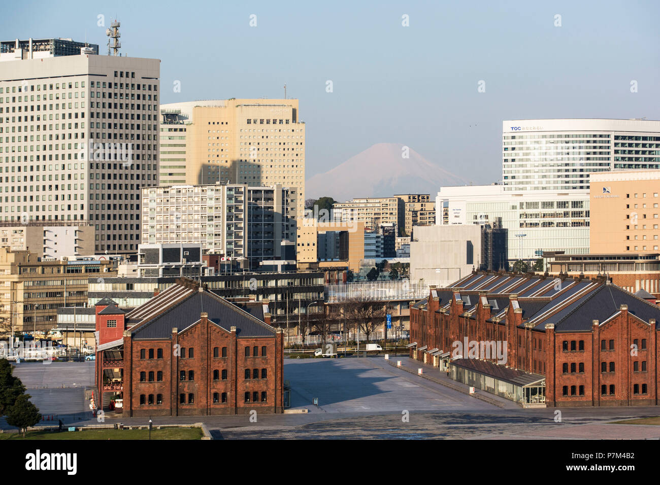 Vista sulla città di Yokohama in Giappone Foto Stock