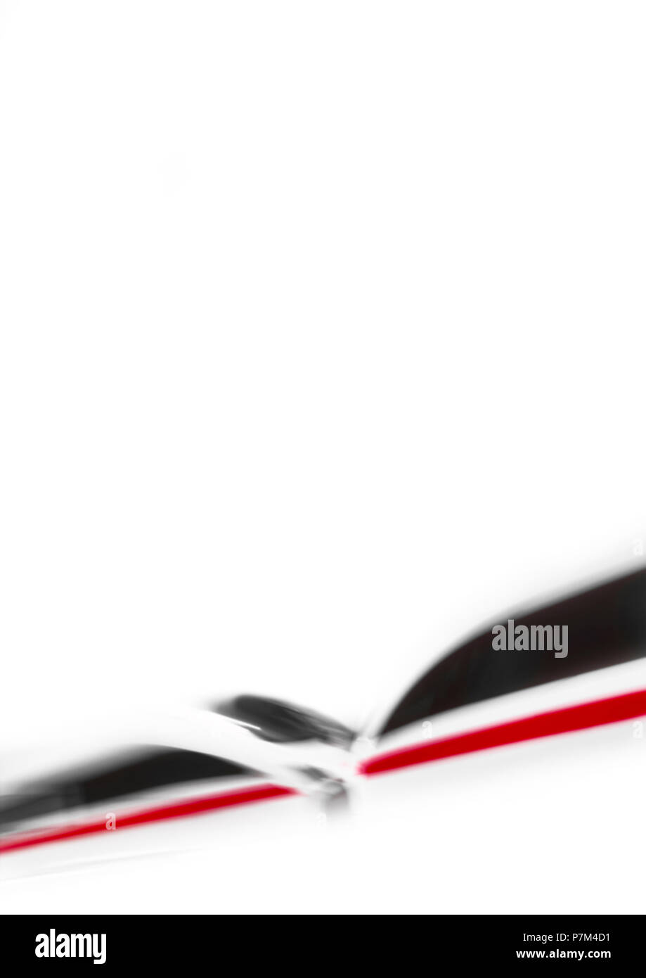 Treno, red stripe, sfondo bianco, offuscata motion, alienato, [M], RailArt Foto Stock