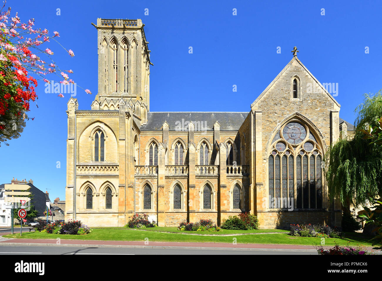Francia, Calvados, Pays d' Auge, Villers sur Mer, la chiesa di St Martin Foto Stock