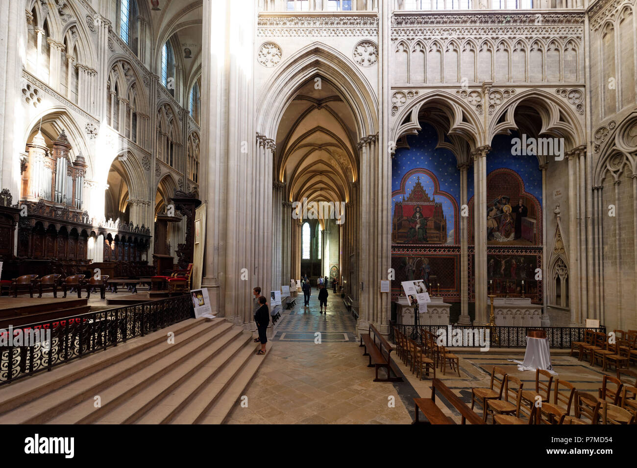 Francia, Calvados, Bayeux, la cattedrale di Notre Dame, datata XI al XV secolo, la cappella di San Nicola e San Tommaso Becket Foto Stock