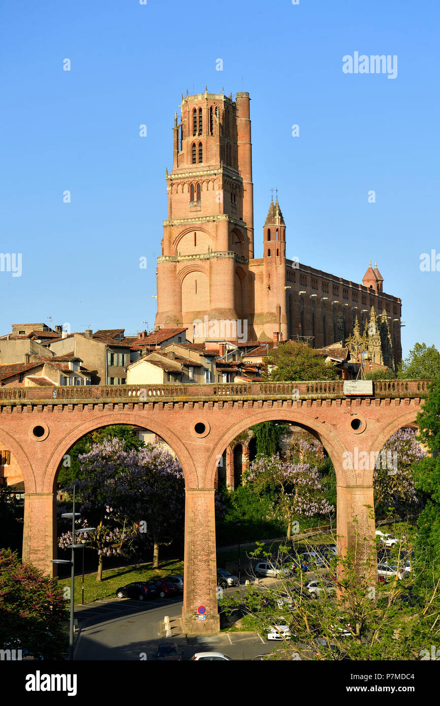 Francia, Tarn, Albi, la città episcopale, classificato come patrimonio mondiale dall UNESCO, Le Castelviel district, la Ste Cecile cattedrale Foto Stock