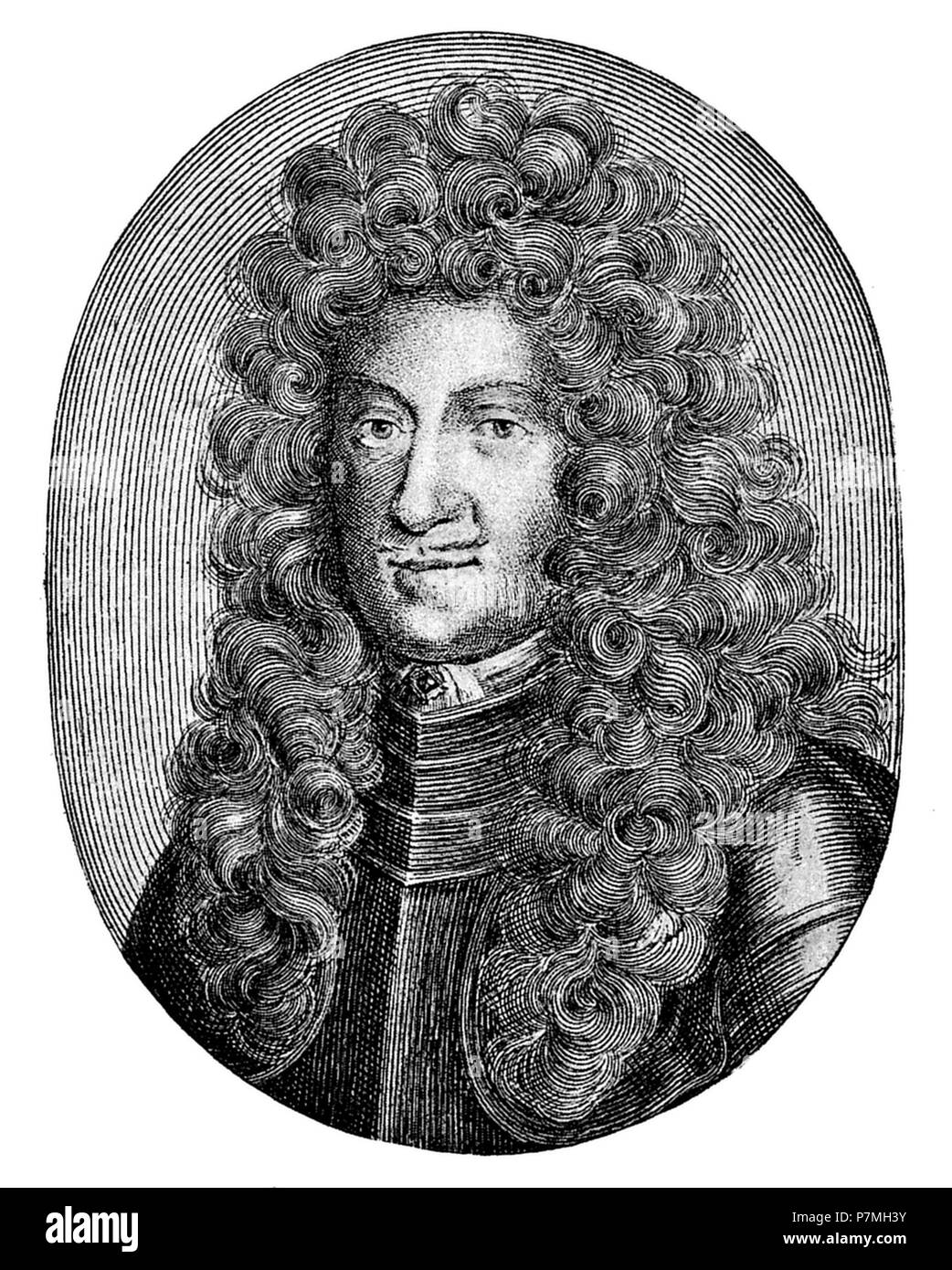 Georg Friedrich, Conte di Waldeck. Dopo un contemporaneo incisione su rame, Foto Stock