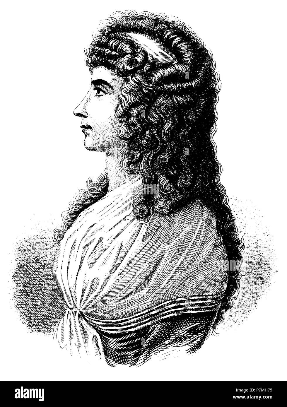Charlotte von Stein. Dopo l autoritratto dal 1790 inciso da G. Wolf, Charlotte von STein 1910 Foto Stock