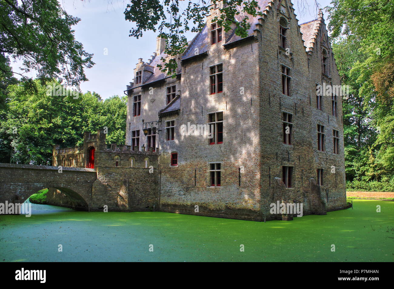 Il castello di Beauvoorde, Belgio Foto Stock