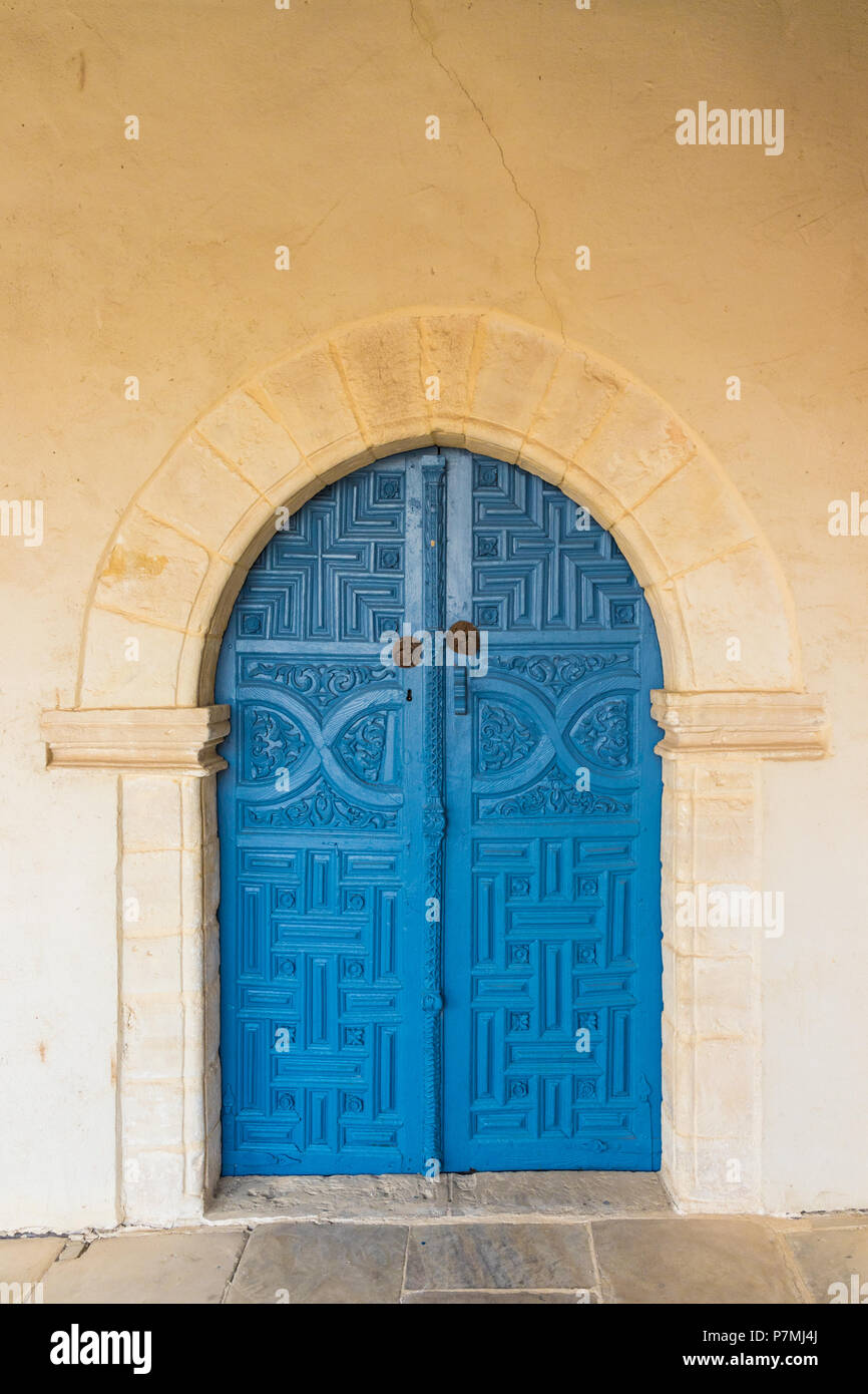 Una tipica vista nel tradizionale villaggio Omodos in Cipro Foto Stock