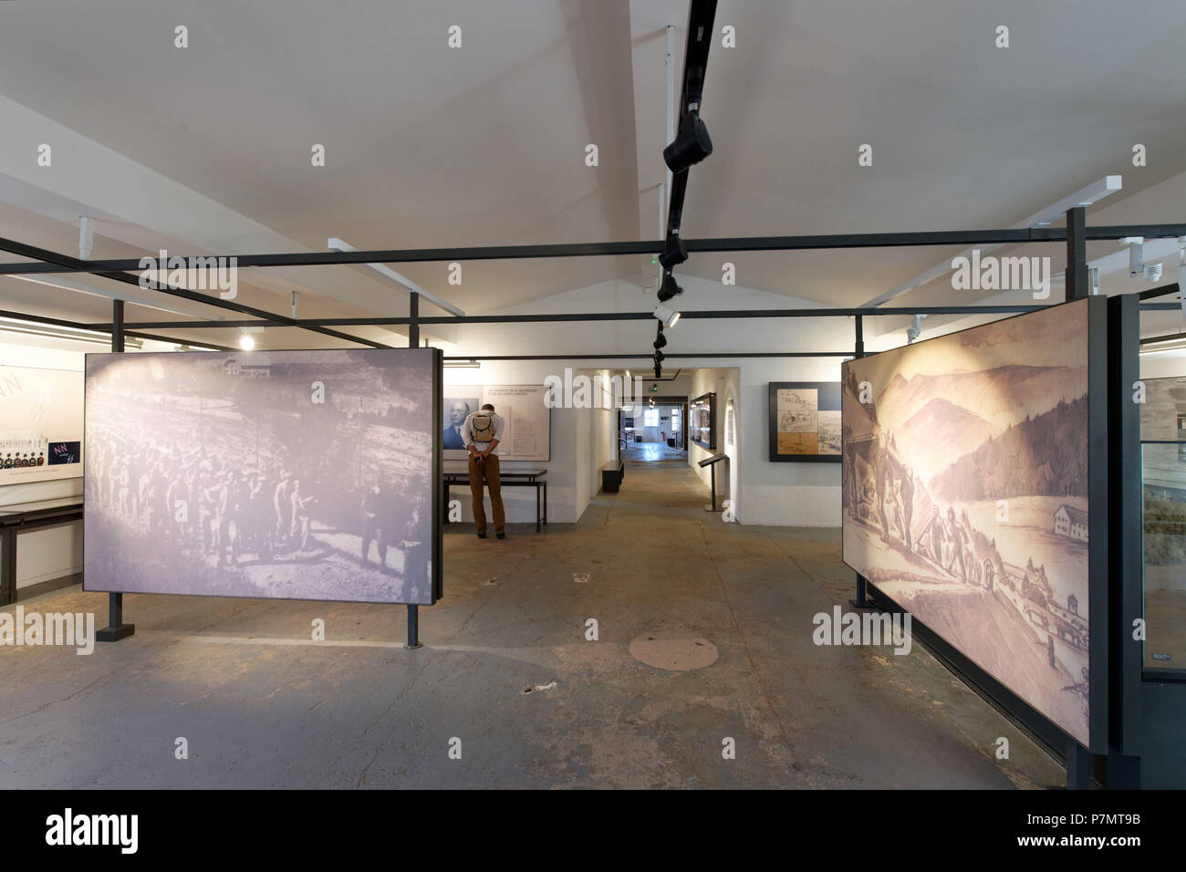 Francia, Bas Rhin, Natzwiller, Le Struthof ex campo di concentramento nazista, nazista solo eseguire il campeggio sul territorio francese nella Seconda Guerra Mondiale, il museo Foto Stock