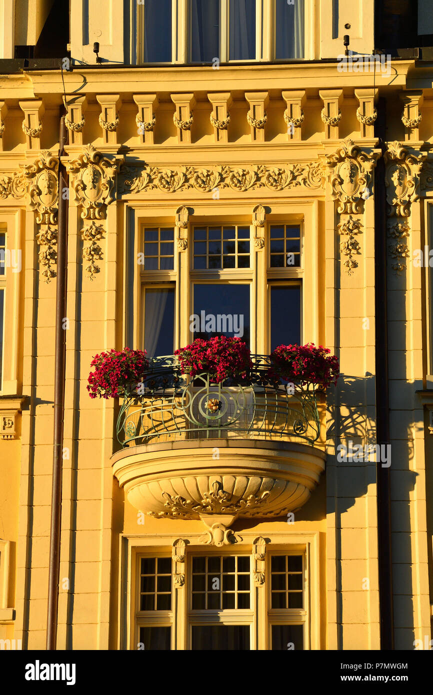 Repubblica ceca, Boemia occidentale, la storica città vecchia di Karlsbad, Karlovy Vary Foto Stock