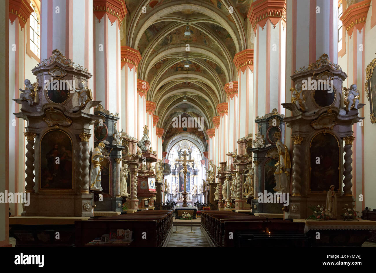 Repubblica ceca, Boemia occidentale, Tepla, chiostro dei premonstrati, la chiesa abbaziale Foto Stock