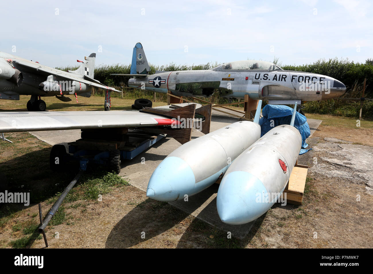 Viste generali dei militari Tangmere Aviation Museum di Tangmere, Chichester, West Sussex, Regno Unito. Foto Stock