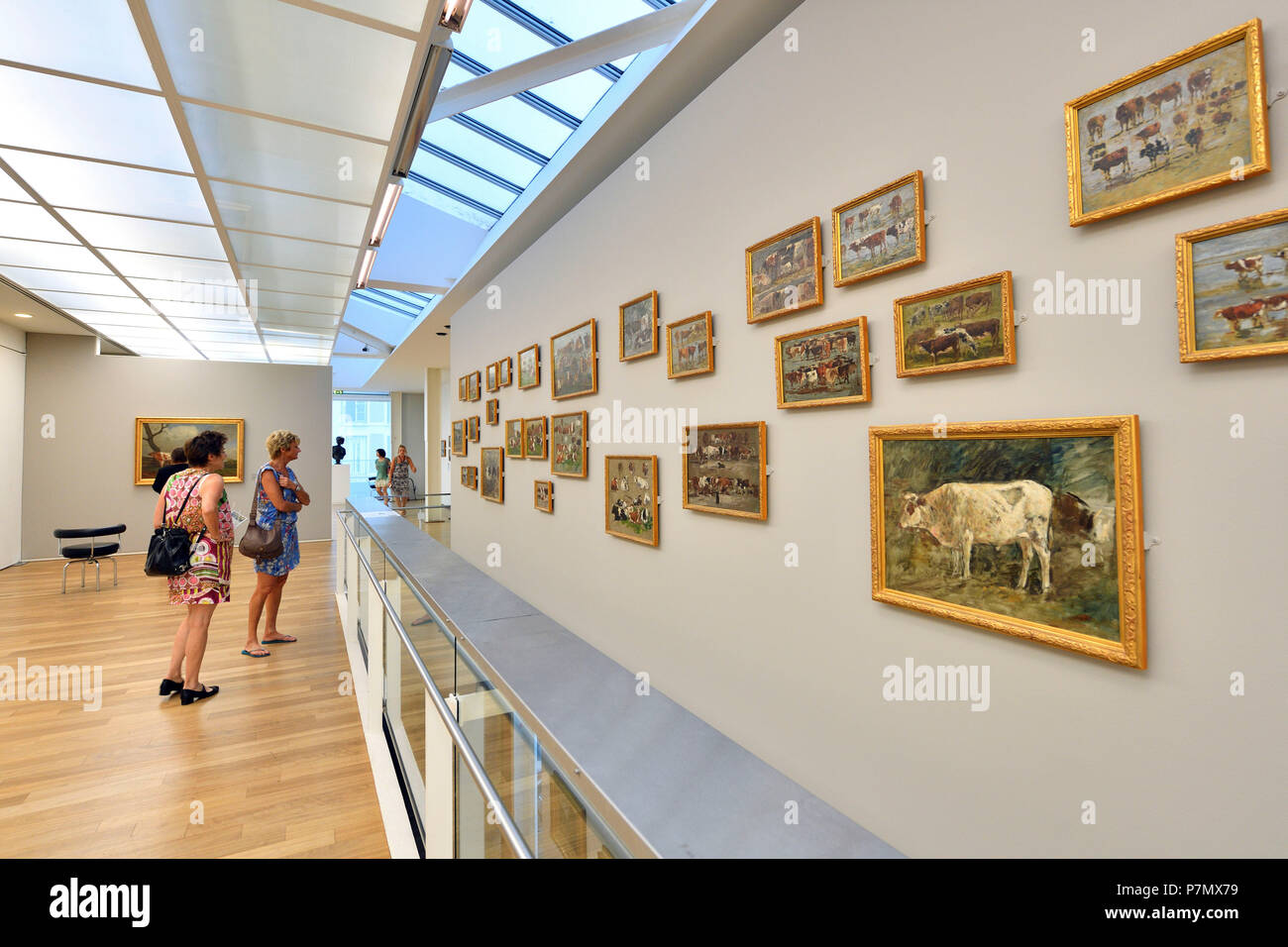 Francia, Seine Maritime, Le Havre, centro città elencati come patrimonio mondiale dall' UNESCO, il Museo di Arte Moderna Andre Malraux (MuMa) inaugurato nel 1961, opere di Norman pittore Eugène Boudin, studi di mucche Foto Stock