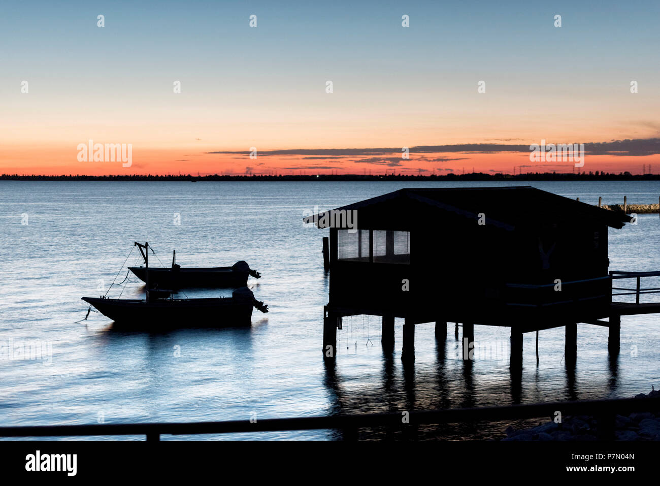 Sacca di Scardovari, Porto Tolle, provincia di Rovigo, Delta del Po Veneto, Italia, Europa Foto Stock