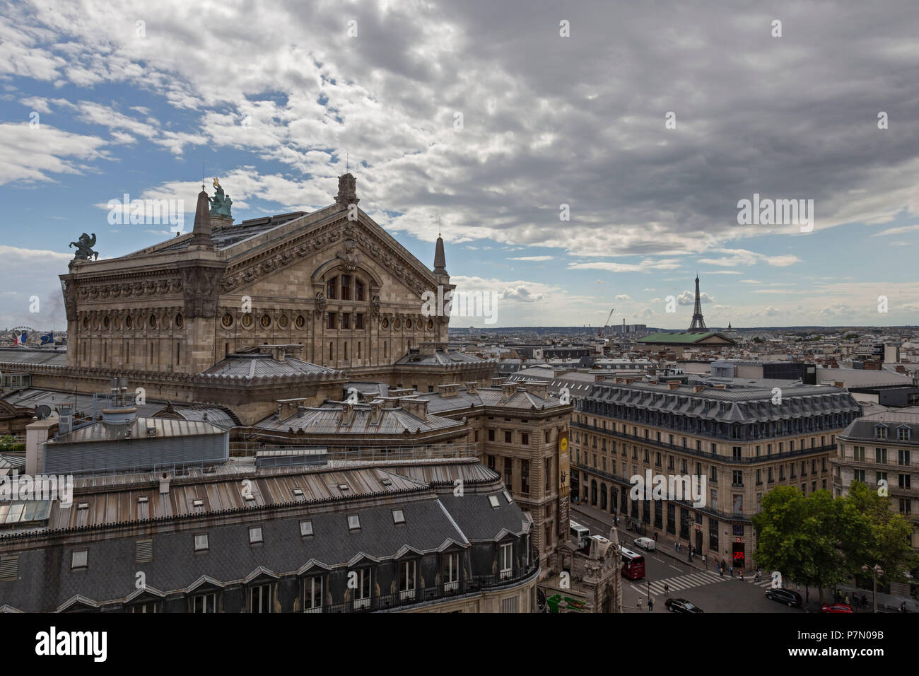 Parigi, Francia, Europa Opera district visto da sopra Foto Stock