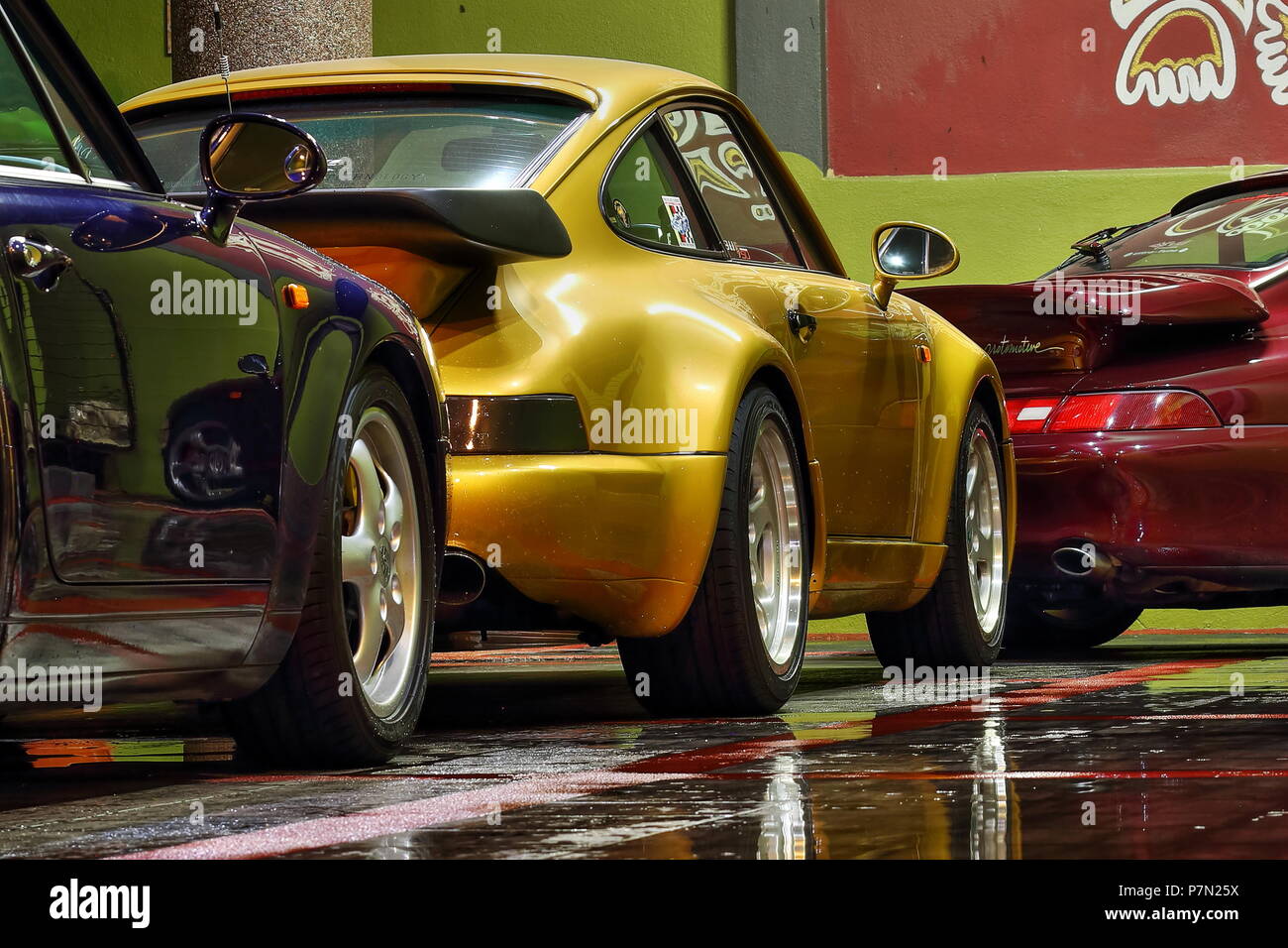 Vintage Porsche 911 fila raffreddati ad aria Foto Stock