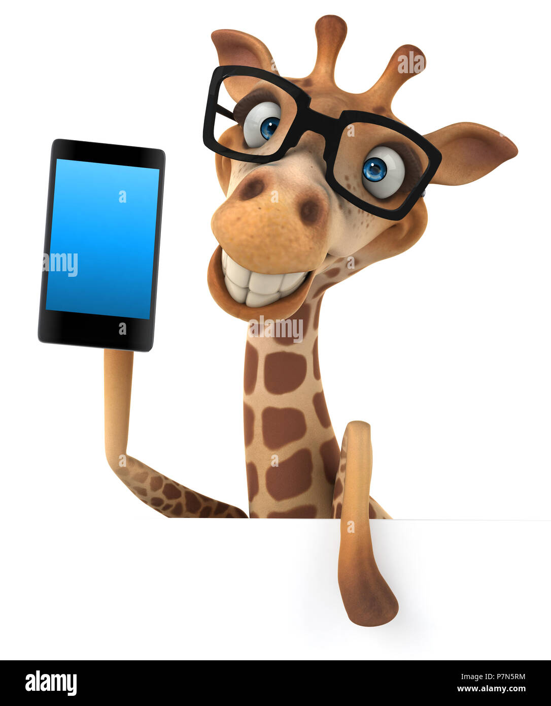 Giraffa divertente Foto Stock