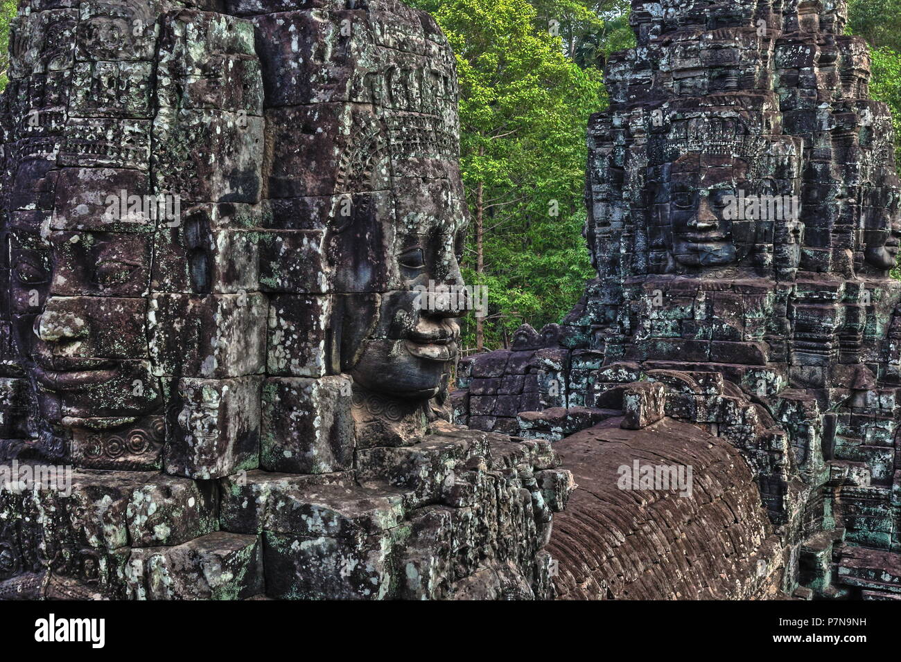 Angkor Wat, Angkor Thom e Prasat Bayon, Siem Reap, Cambogia Foto Stock