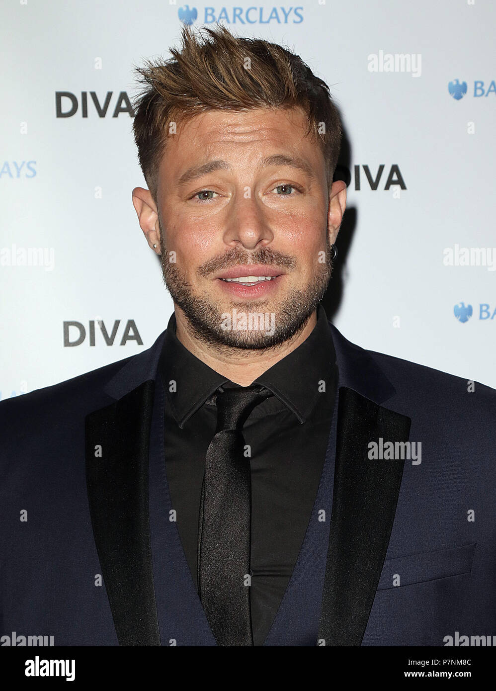 Jun 08, 2018 - Duncan James frequentando Diva Awards 2018 presso il Waldorf Hilton Hotel in London, England, Regno Unito Foto Stock