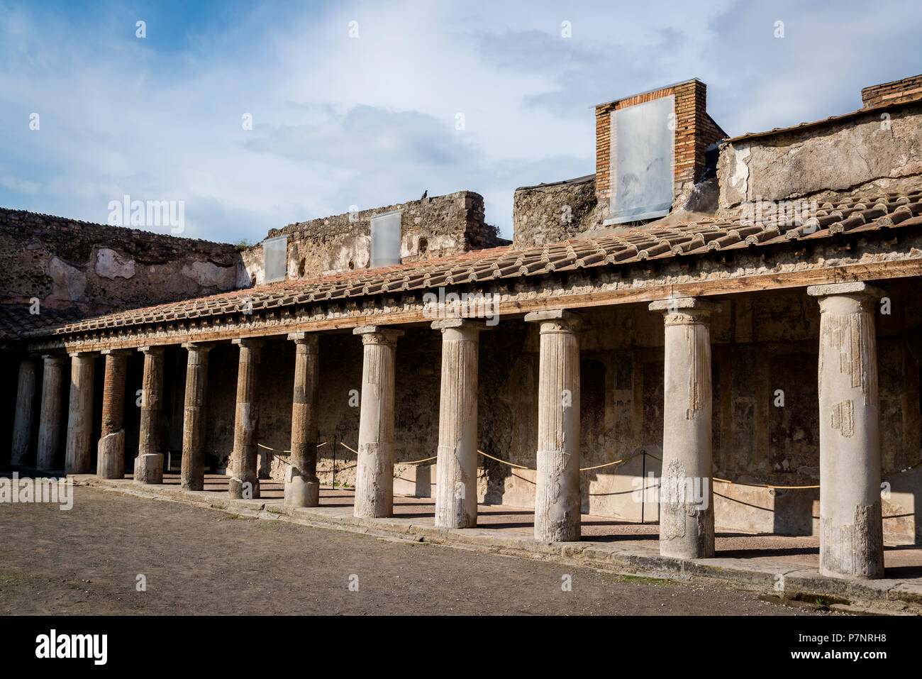 Pompei, sito archeologico vicino a Napoli, Stabian Bagni, Italia Italia Foto Stock