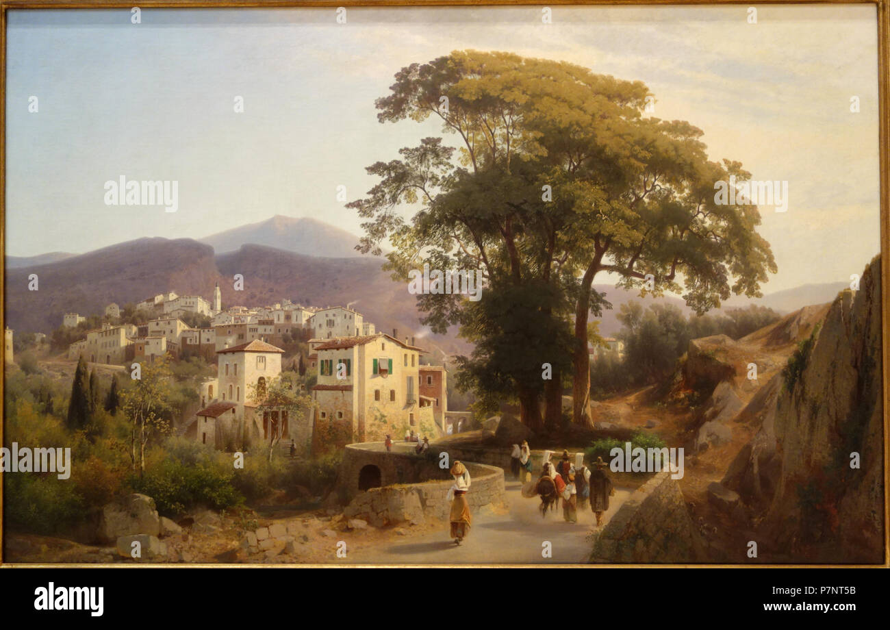 Inglese: mostra a Chazen Museum of Art, University of Wisconsin-Madison, Madison, Wisconsin, Stati Uniti d'America. Questa illustrazione è vecchio abbastanza per fare in modo che esso sia in . La fotografia è stata ammessa nel museo senza restrizione. 21 Luglio 2013 13:57:45 206 Villaggio Italiano da Carl Rotteken non datato, olio su tela - Chazen Museum of Art - DSC02348 Foto Stock