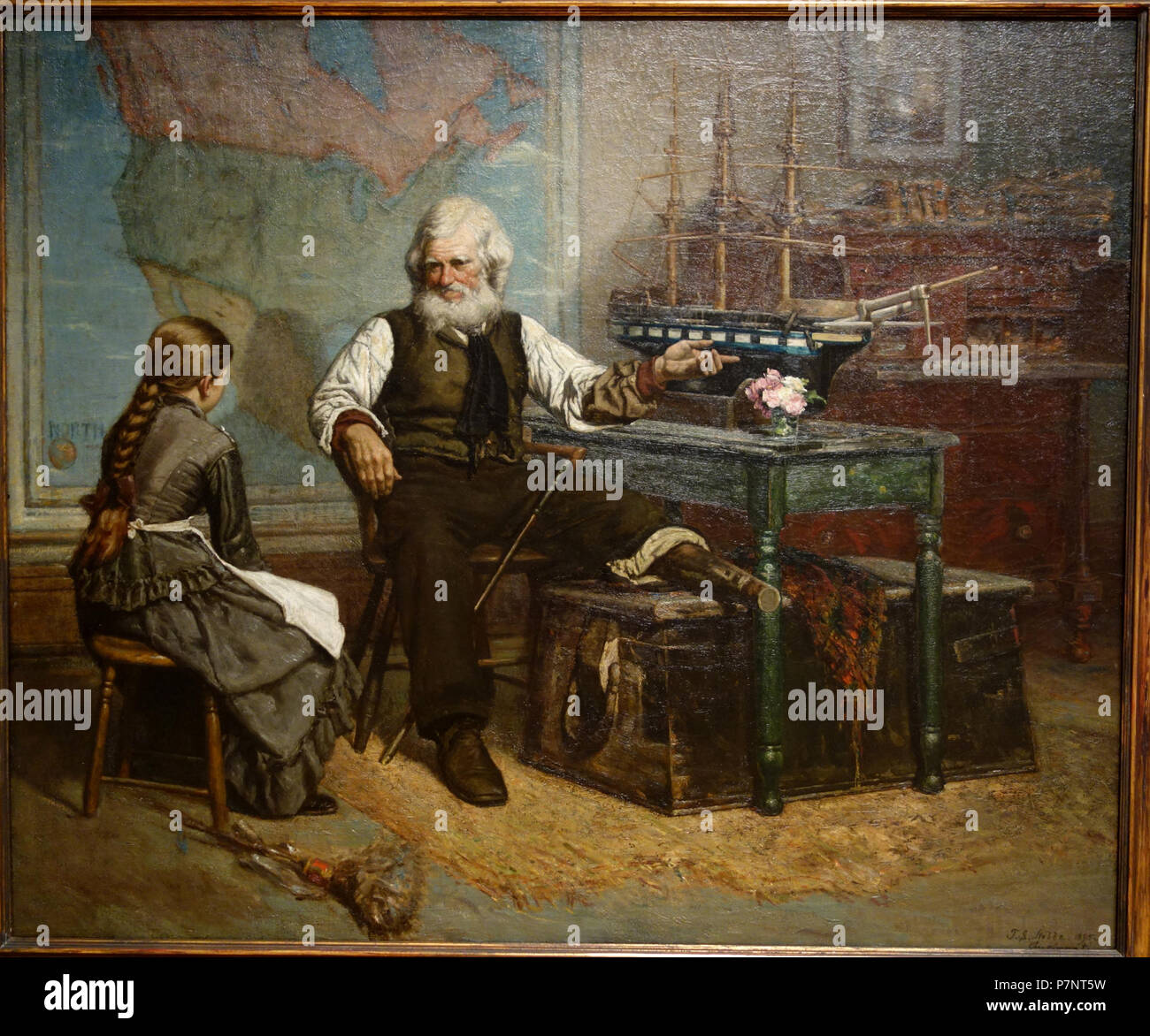 Inglese: mostra a Chazen Museum of Art, University of Wisconsin-Madison, Madison, Wisconsin, Stati Uniti d'America. Questa illustrazione è vecchio abbastanza per fare in modo che esso sia in . La fotografia è stata ammessa nel museo senza restrizione. 21 Luglio 2013 14:00:31 10 ottantesimo compleanno di Thomas Satterwhite Noble, 1895, olio su tela - Chazen Museum of Art - DSC02369 Foto Stock