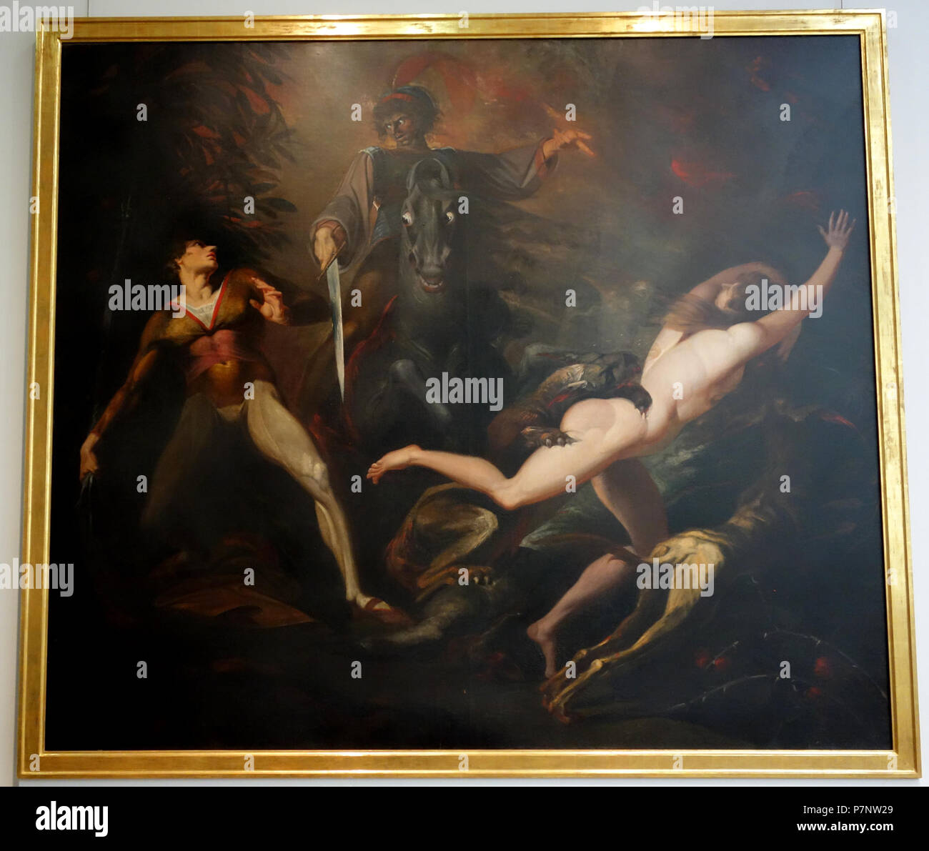 372 Theodore incontra nel legno lo spettro del suo padre Guido Cavalcanti, da Johann Heinrich Füssli - Museo Nazionale di Arte Occidentale di Tokyo - DSC08049 Foto Stock
