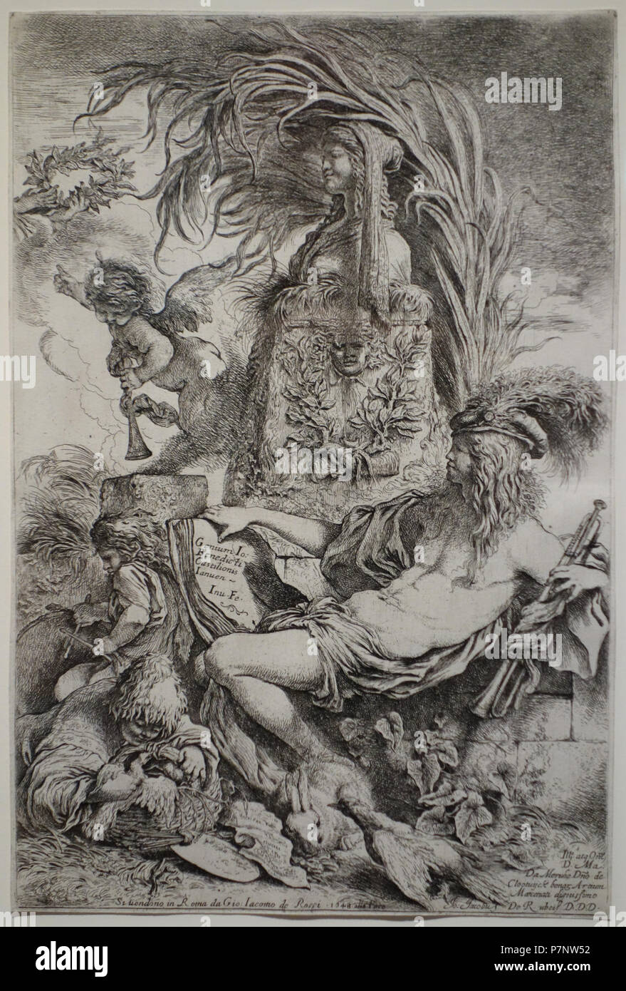 N/A. N/A 370 il genio di Giovanni Benedetto Castiglione, da Giovanni Benedetto Castiglione, chiamato il Grechetto, 1647-1648, di attacco - Museo Nazionale di Arte Occidentale di Tokyo - DSC08326 Foto Stock