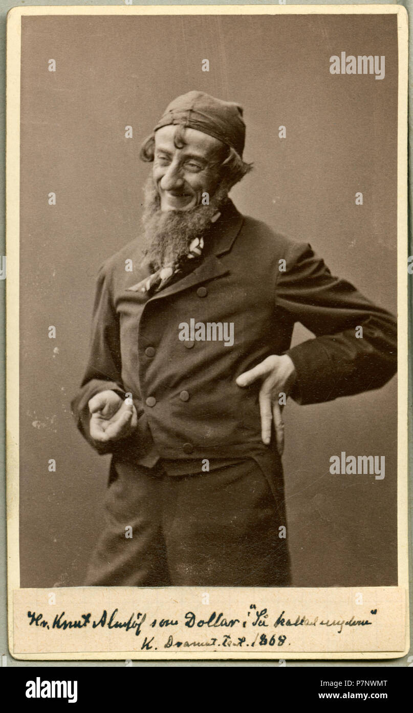 Knut Almlöf som Dollar ho Så kallad ungdom, Kungliga Dramatiska teatern 1868 232 Knut Almlöf, rollporträtt - SMV - H1 019 Foto Stock
