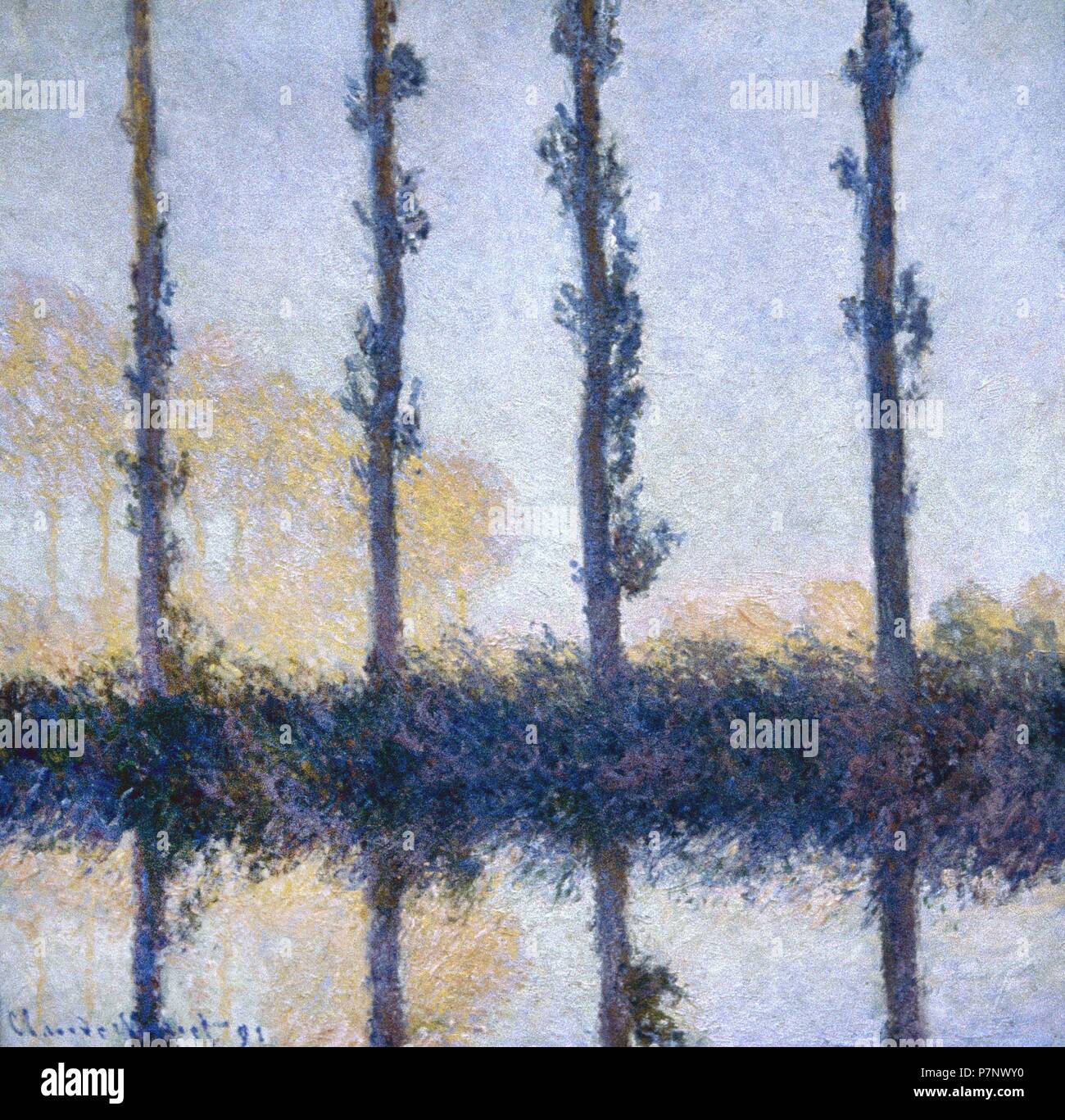 Claude Monet (1840-1926). Il francese pittore impressionista. I quattro alberi, 1891. Olio su tela. Metropolitan Museum of Art. New York, Stati Uniti. Foto Stock