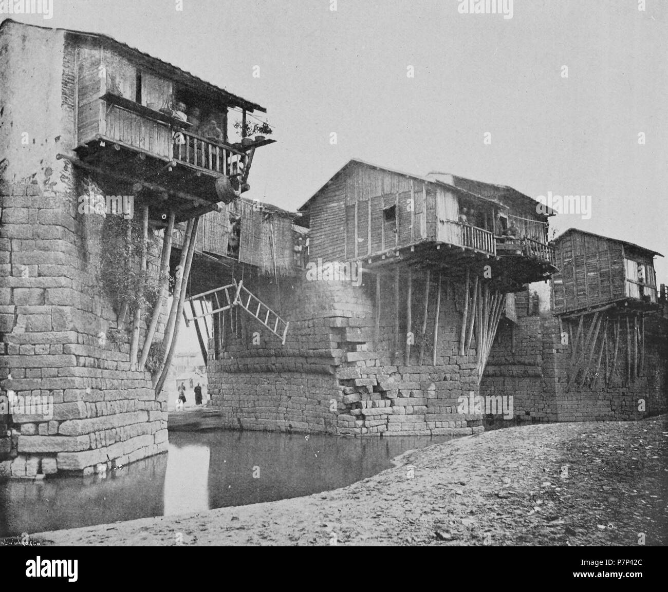 Inglese: foto da attraverso la Cina con una telecamera 中文: riempire successivamente . prima di 1898 55 a ponte Chao-Chow-Fu Foto Stock
