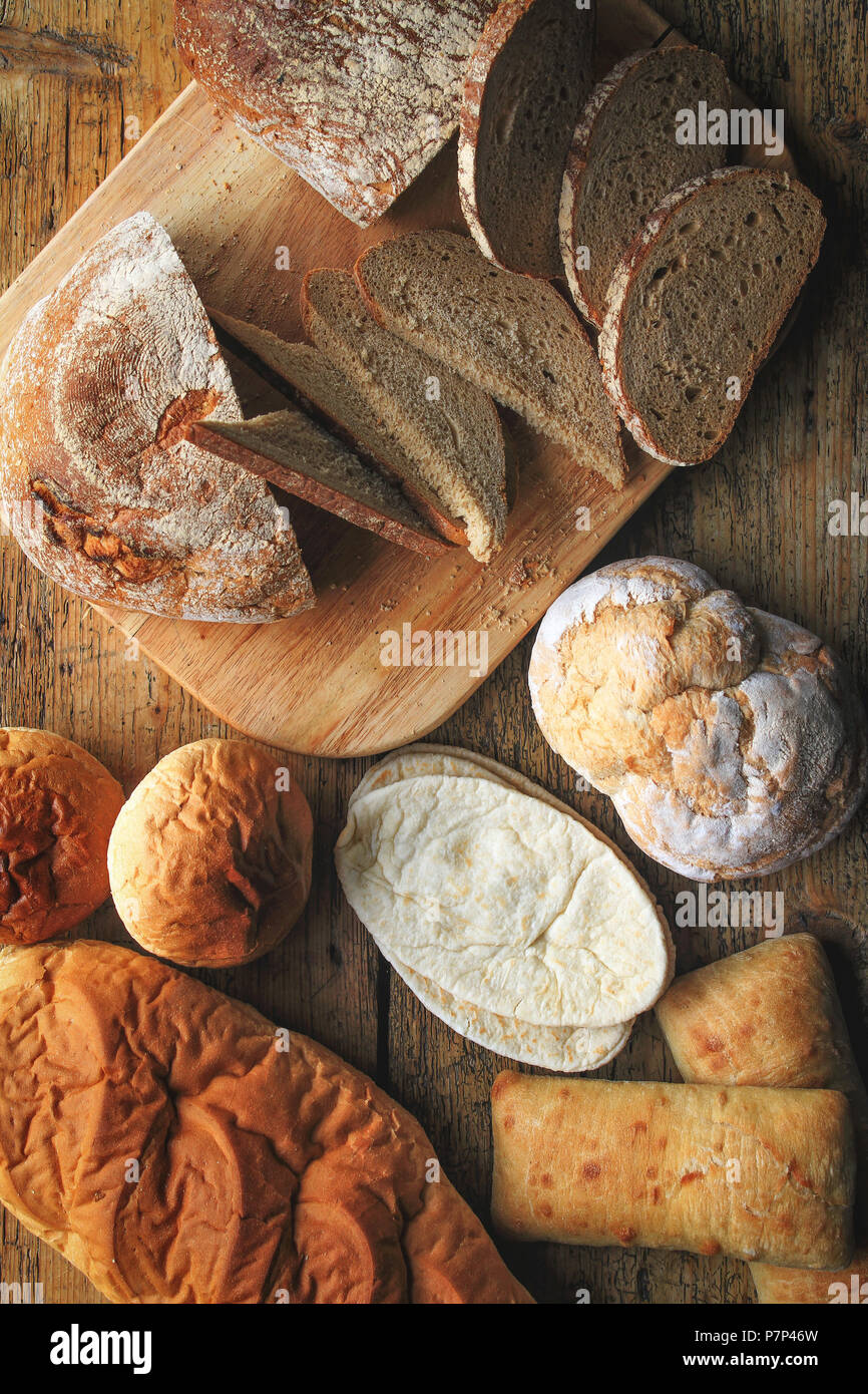 selezione di pane Foto Stock