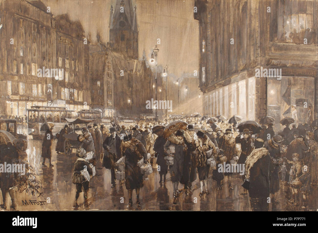 261 Martin Frost - Vorweihnachtsabend in der Mönckebergstraße Foto Stock