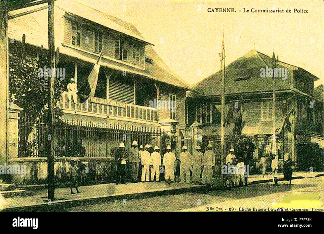 Français : Cayenne Commissariat de police . 13 febbraio 2013, 12:03:03 63 Cayenne Commissariat de police Foto Stock