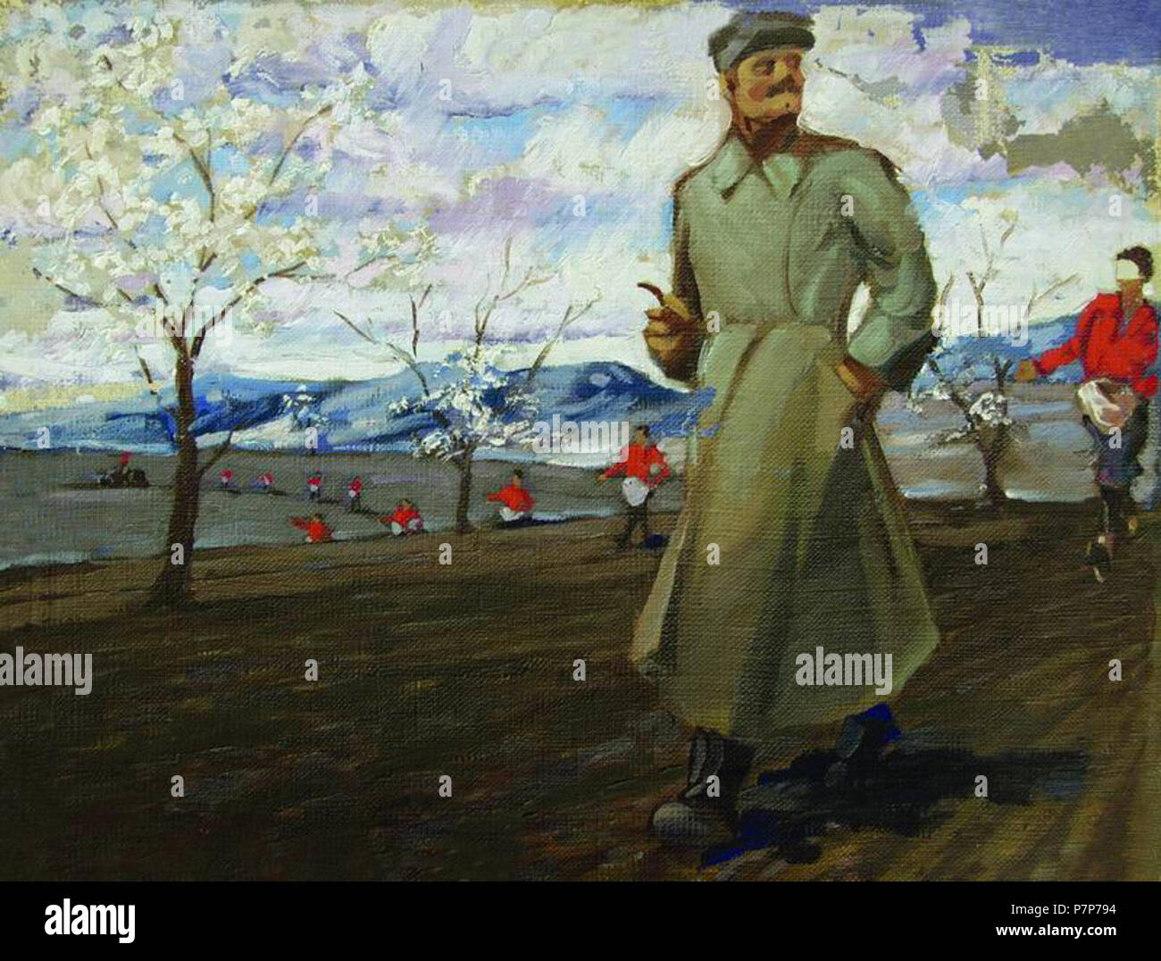 N/A. N/A 383 Valeriano Sidamon-Eristavi. Cucitori di colore rosso. 1920s Foto Stock