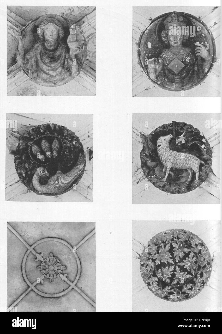 Gwwölbeschlusssteine . 1927 231 Kloster Marienfeld (23) Foto Stock